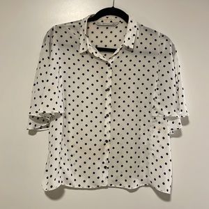 Zara polka dot blouse